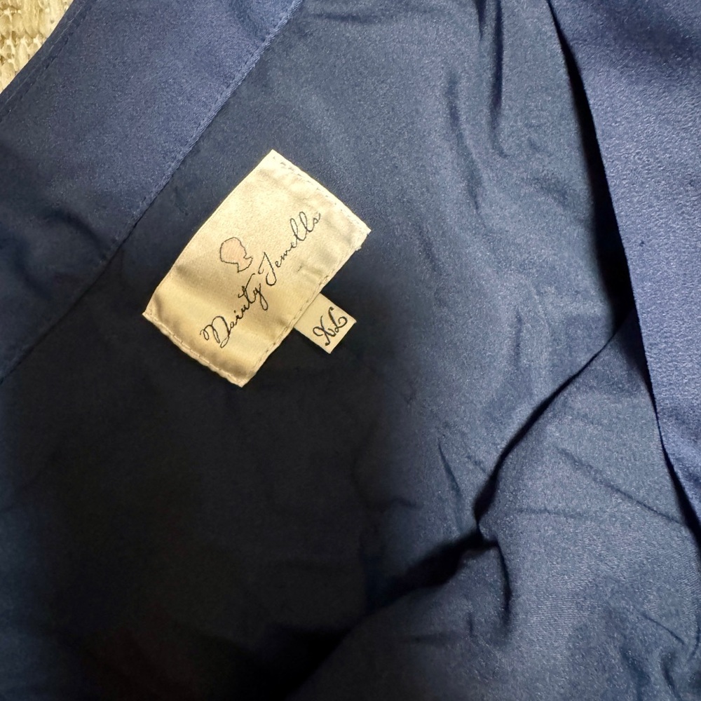 Dainty Jewell’s “Dancing Delight” Navy Pleated Skirt - Picture 3 of 3